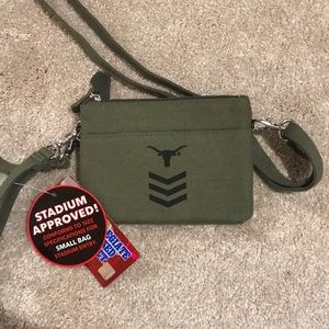 Army green Longhorn stadium bag